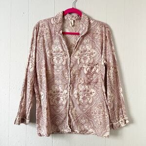 Yala Floral Shirt Women Medium Organic Cotton Breathable Lightweight Sustainable